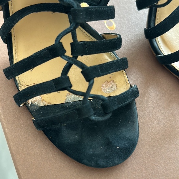 Coach Salvadora Black Suede Lace up Sandal - SIZE 8.5 - Picture 5 of 12